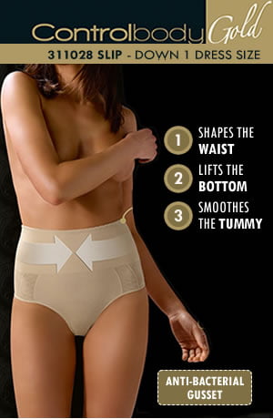 Control Body 311028 Shaping Brief Bianco - LittleTay Control Body