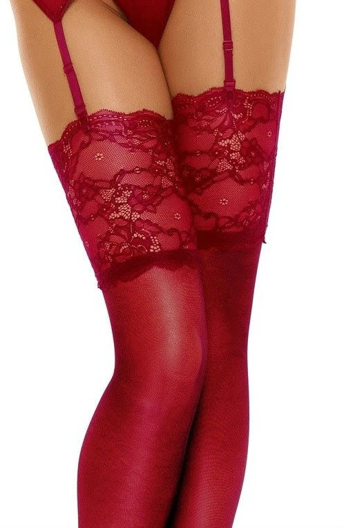 Beauty Night BN6543 Romance Stockings Cherry - LittleTay Beauty Night