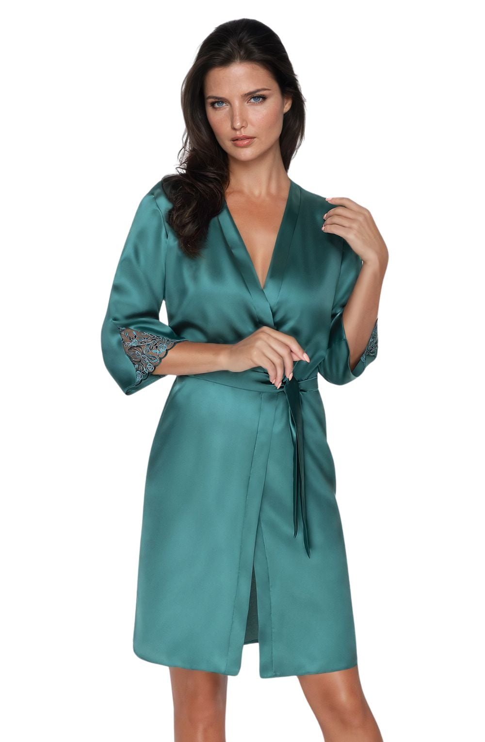 Irall Emerald Dressing Gown Green - LittleTay Irall