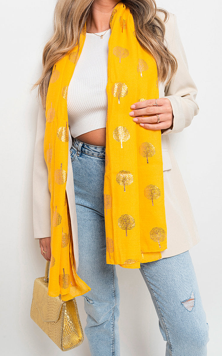 Sparkle Tree Print Wrap Scarf