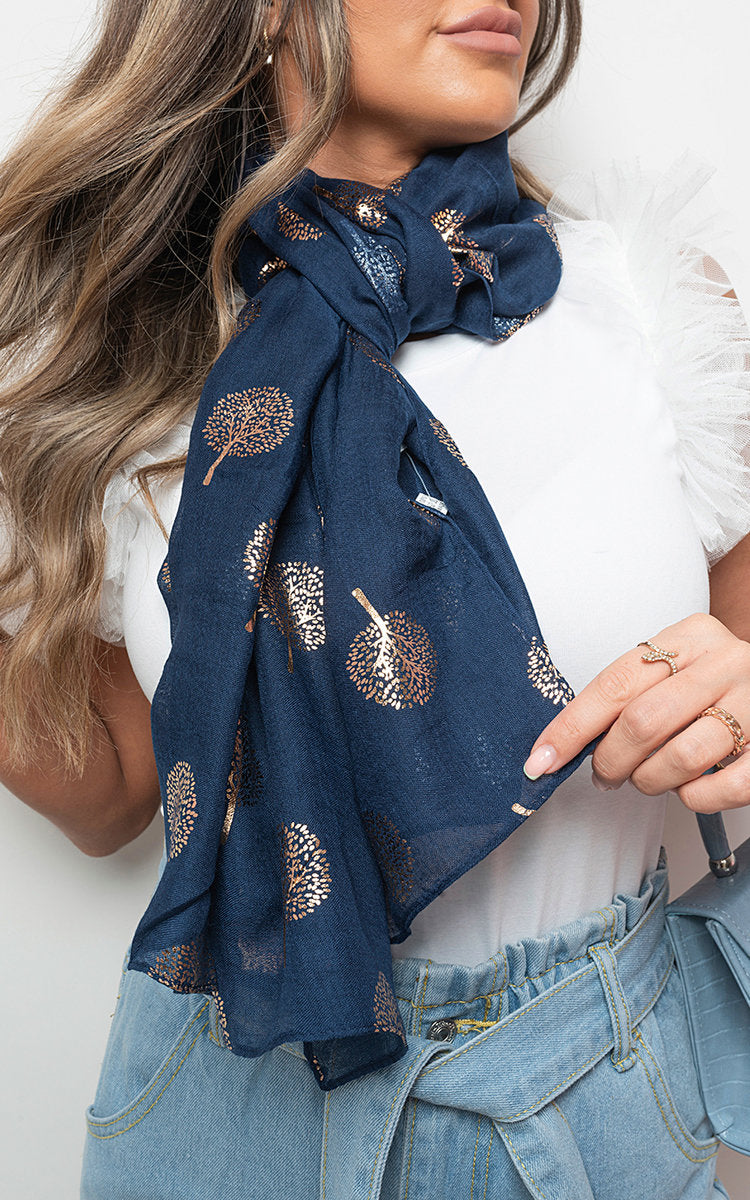 Sparkle Tree Print Wrap Scarf