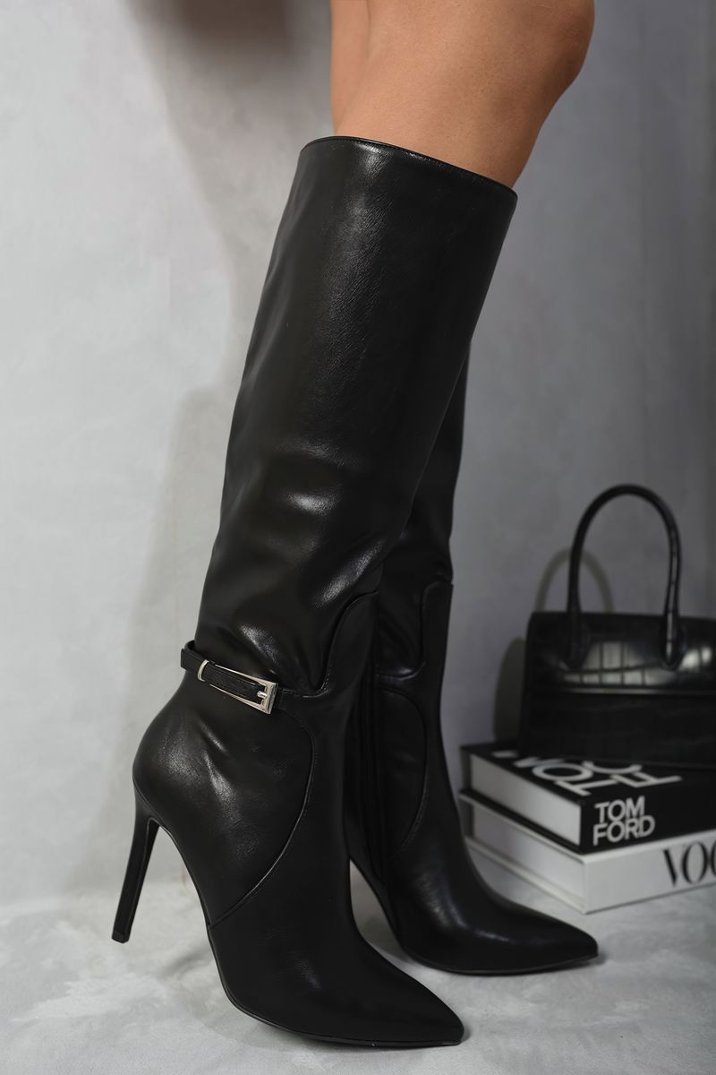 Side Zip Stiletto Boots