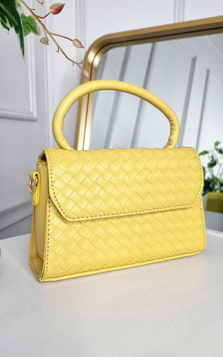 Faux Leather Quilted Handbag