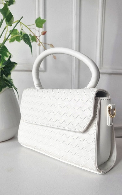 Faux Leather Quilted Handbag