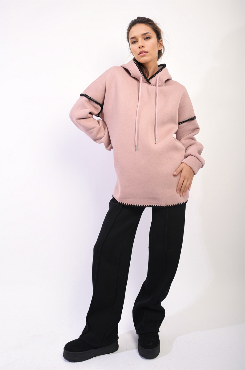 Blanket Stich Knitted Hoodie Jumpers & Cardigans - LittleTay Moda