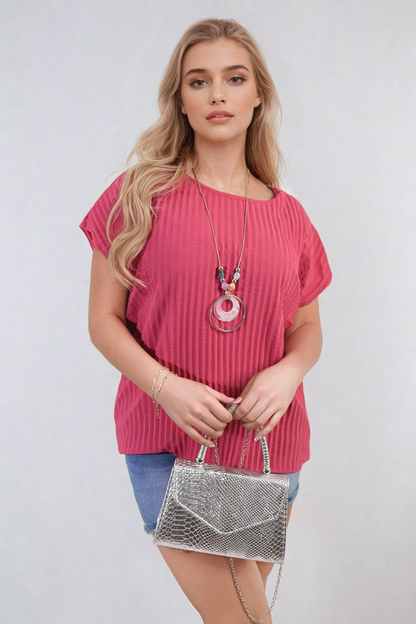 Short Sleeve Pleated Top