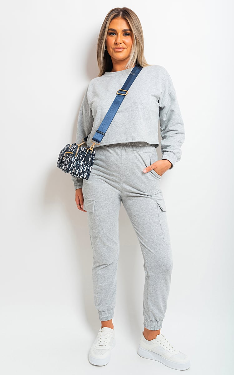 Cropped Long Sleeve Top and Cargo Joggers Co-ordinates - LittleTay Moda