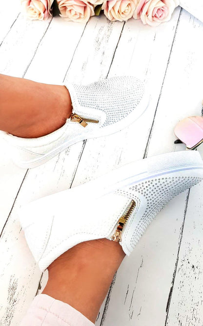 Slip On Embellished Trainers