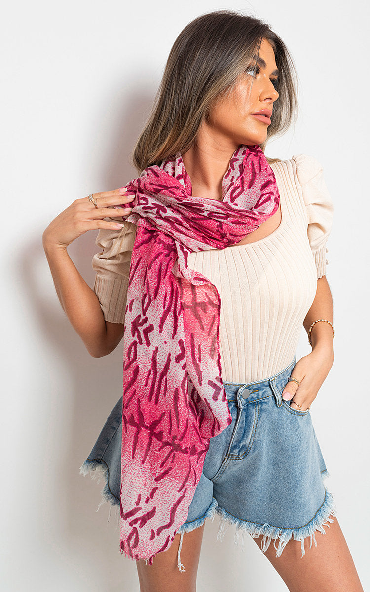 Printed Wrap Scarf