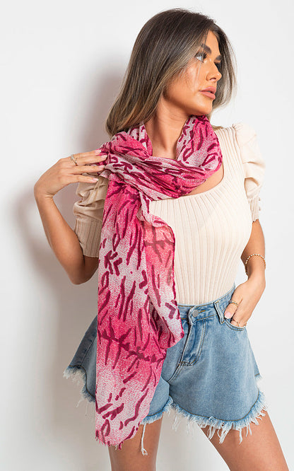 Printed Wrap Scarf