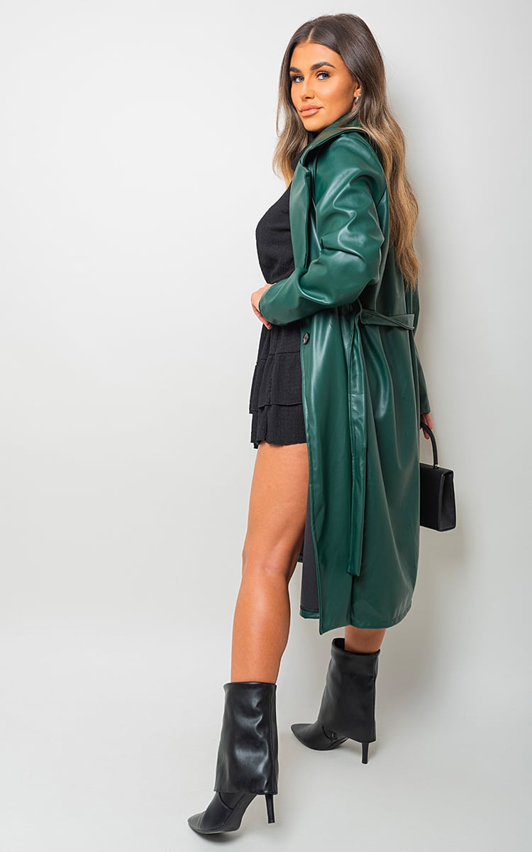 Longline Belted Trench Coat Coat - LittleTay Moda Dropship