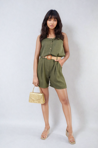 Belted High Waist Shorts Shorts - LittleTay Moda