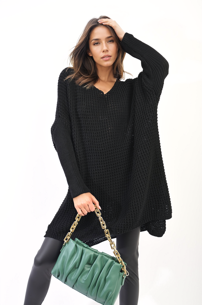 Oversized Chunky Knitted Jumper - LittleTay Moda Dropship Jumpers & Cardigans