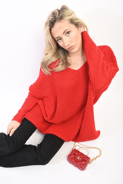 Oversized Chunky Knitted Jumper - LittleTay Moda Dropship Jumpers & Cardigans