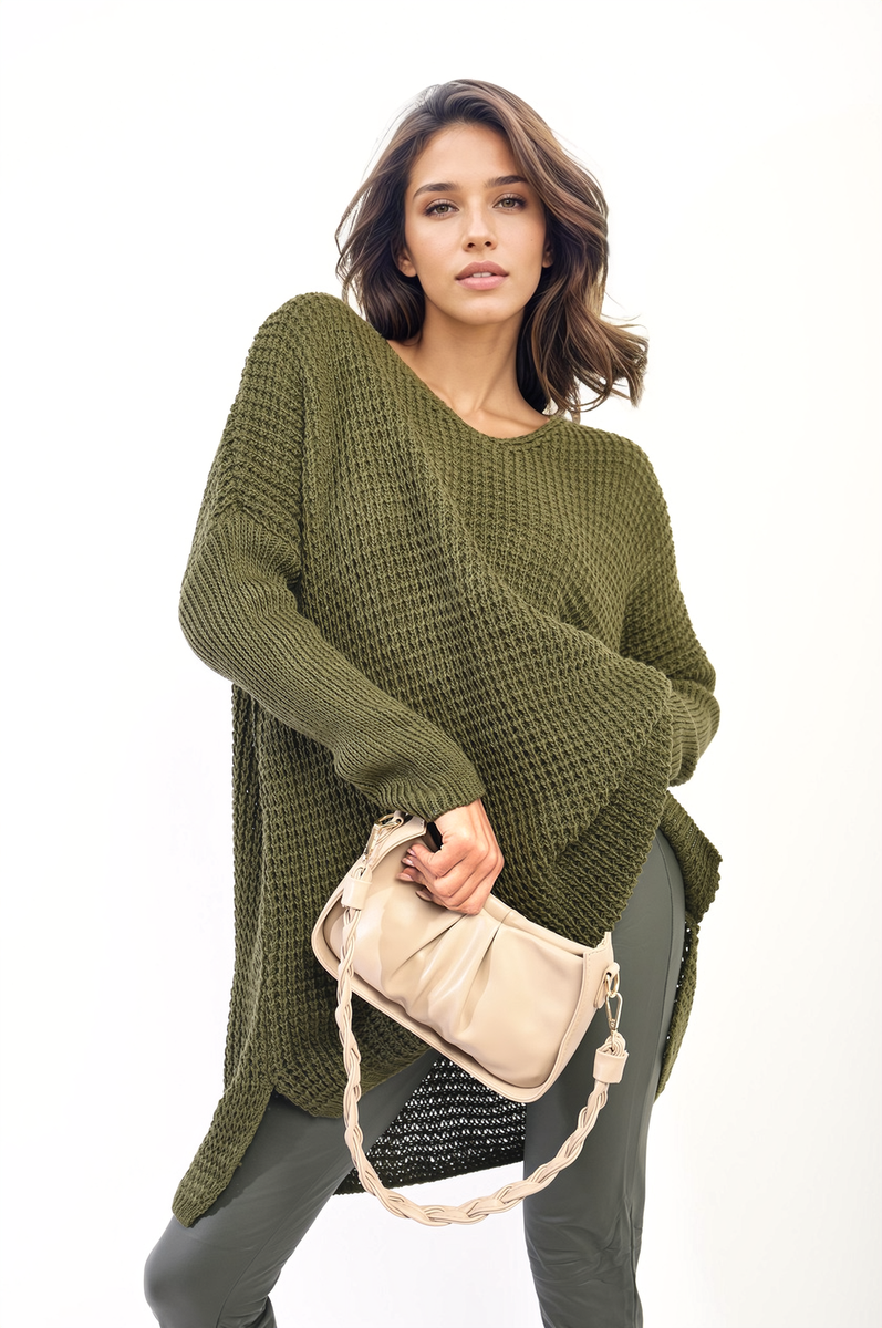 Oversized Chunky Knitted Jumper - LittleTay Moda Dropship Jumpers & Cardigans