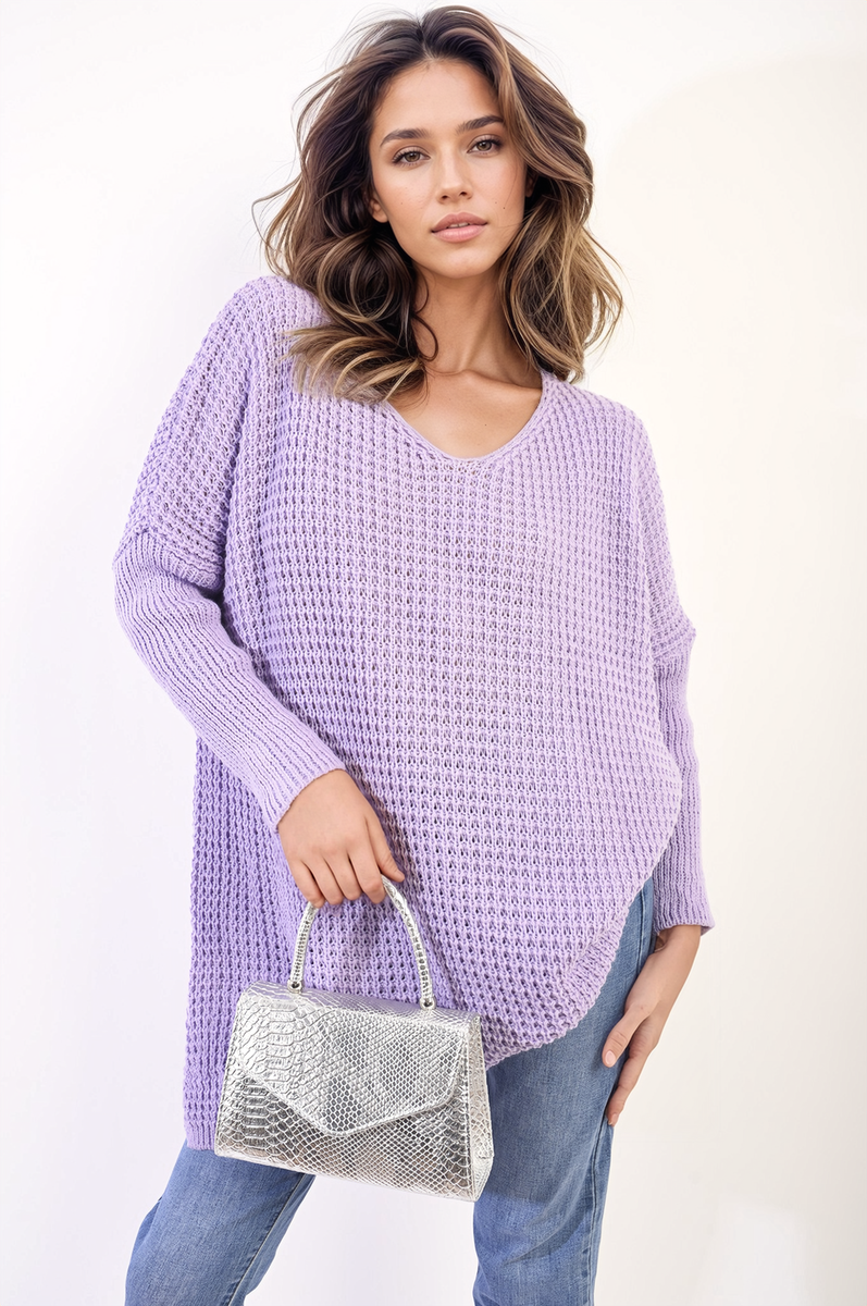 Oversized Chunky Knitted Jumper - LittleTay Moda Dropship Jumpers & Cardigans