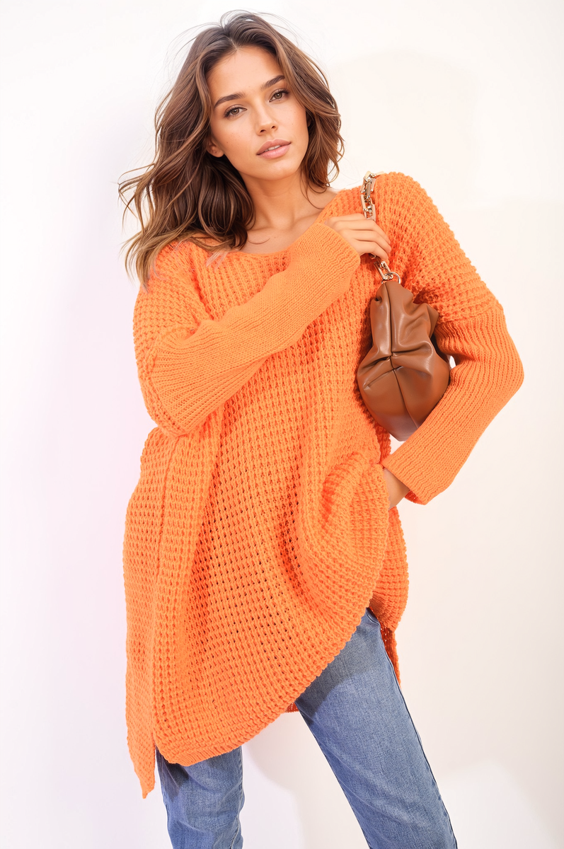 Oversized Chunky Knitted Jumper - LittleTay Moda Dropship Jumpers & Cardigans