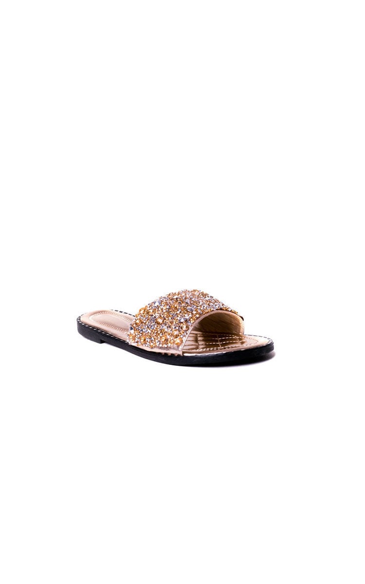 Embellished Slip On Sandals Shoes - LittleTay Moda Dropship