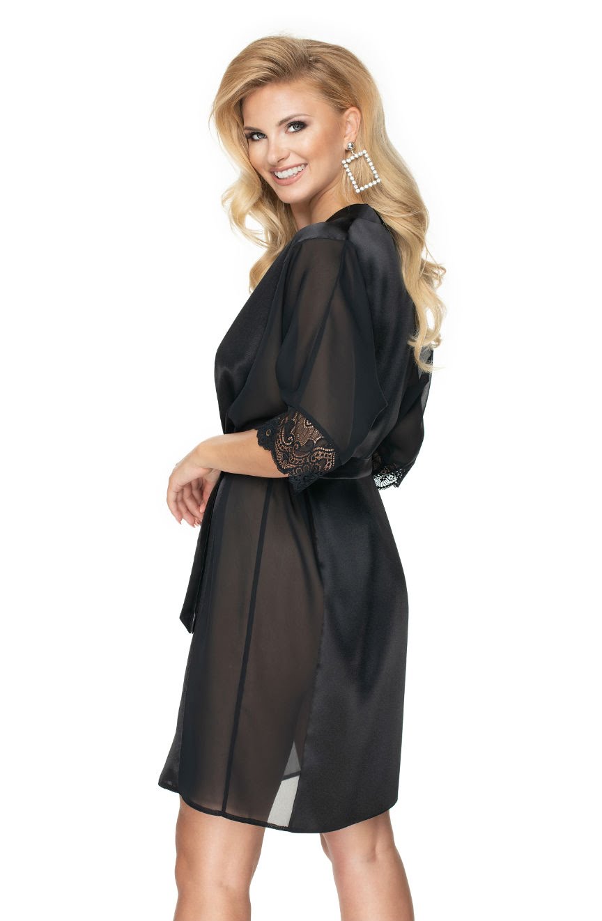 Irall Sharon Dressing Gown Black - LittleTay Irall